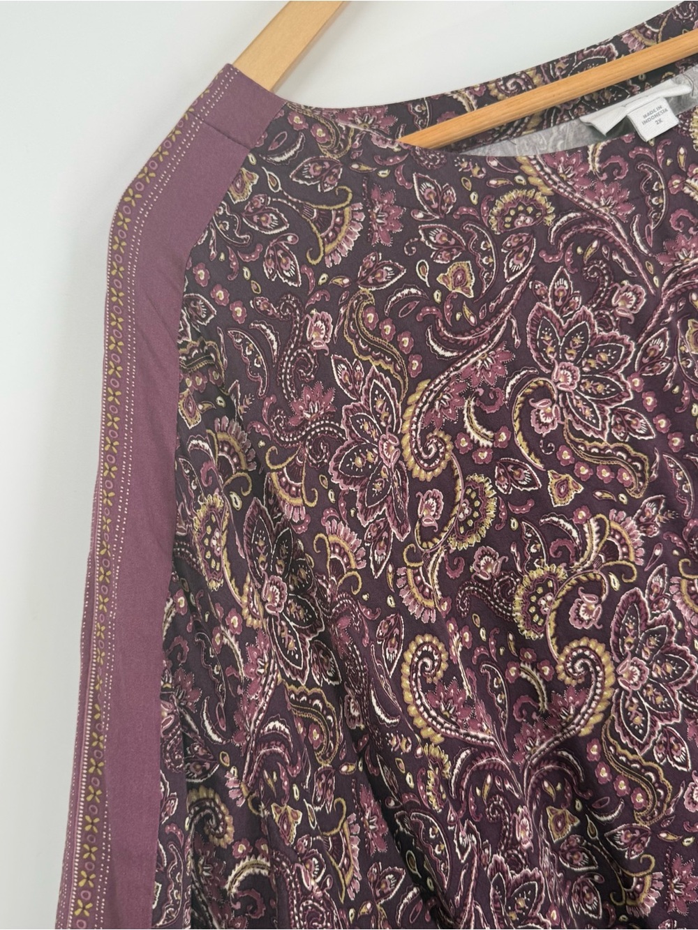Pure J. JILL Purple Paisley Floral EcoVero Satin Maison Midi Dress Size 2X - Picture 6 of 12